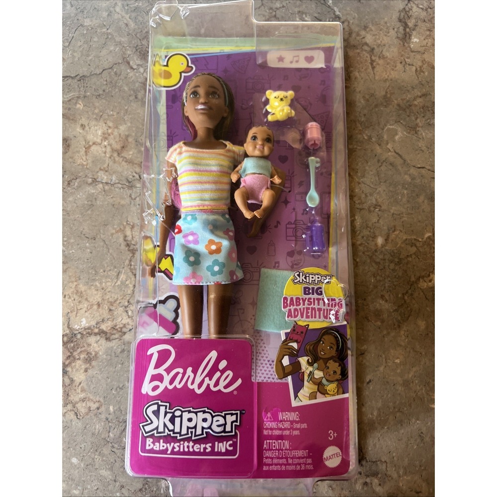 BARBIE - SKIPPER BABYSITTER DOLL + BABY & Accessories